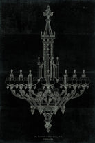 Ornamental Metal Work Chandelier by Portfolio on GIANT ART - grey interior