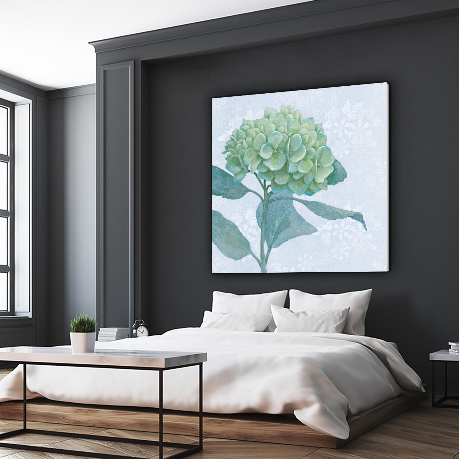 Blue Hydrangea I by Beth Grove on GIANT ART - green floral