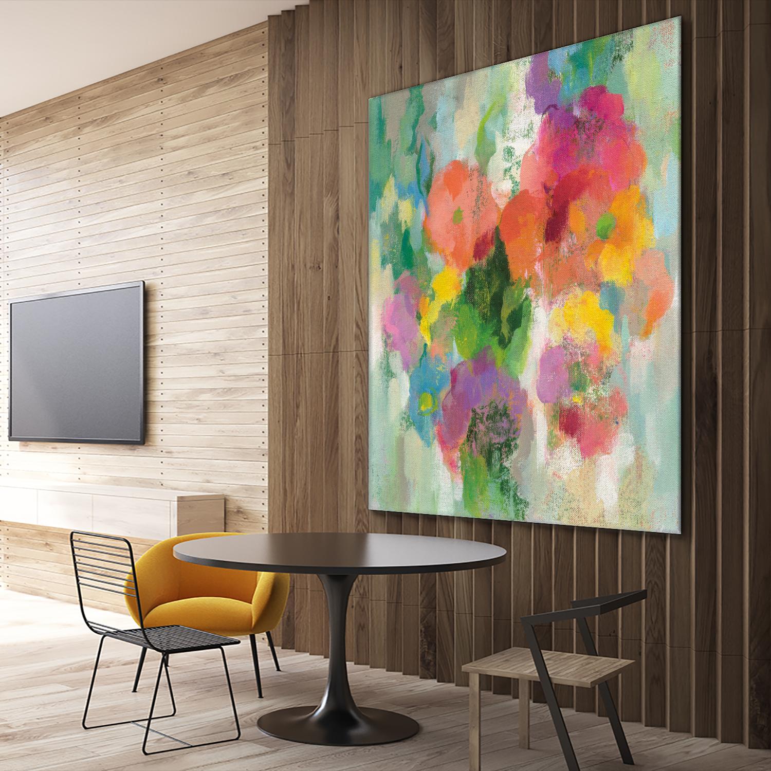 Colorful Garden II by Silvia Vassileva on GIANT ART - green floral