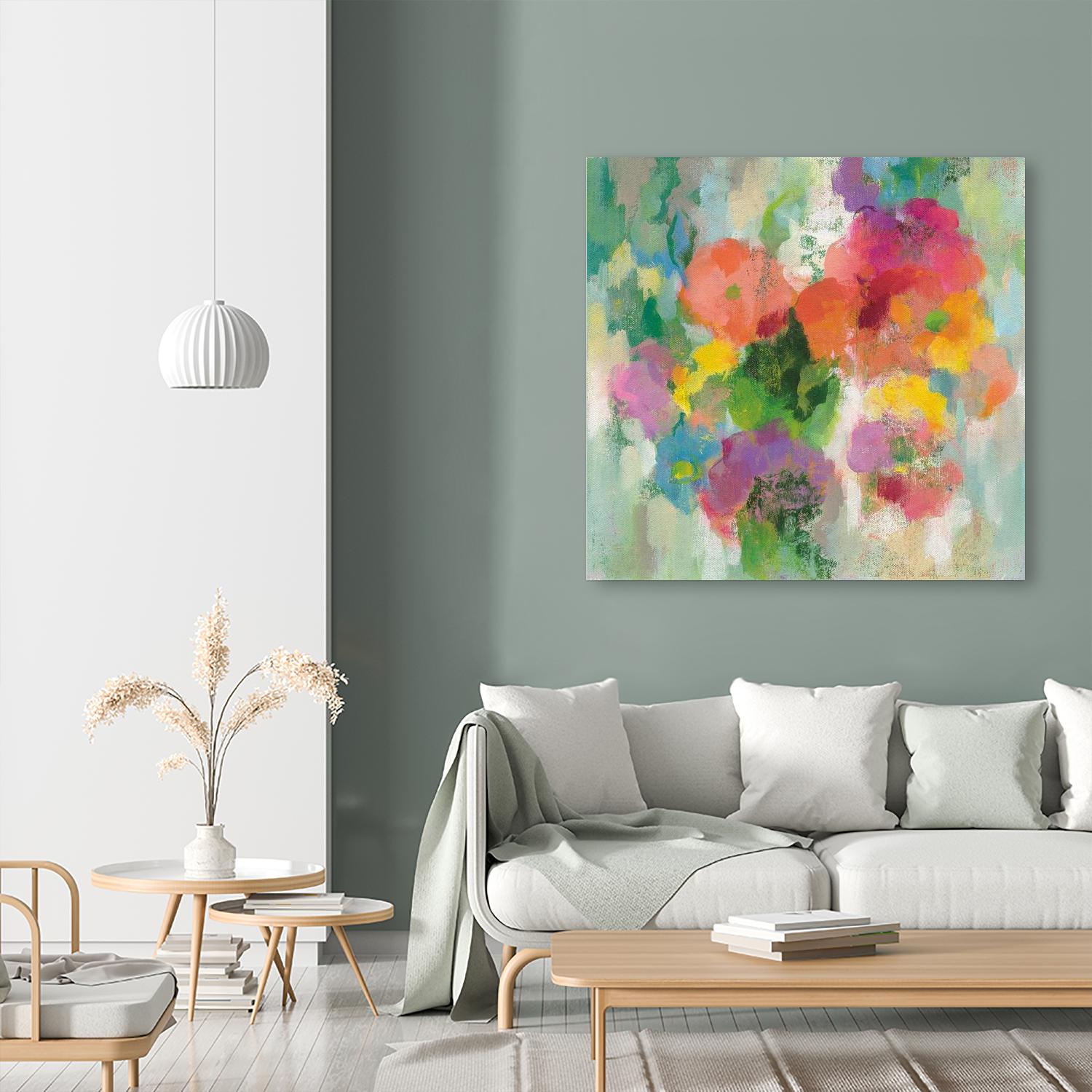 Colorful Garden II by Silvia Vassileva on GIANT ART - green floral