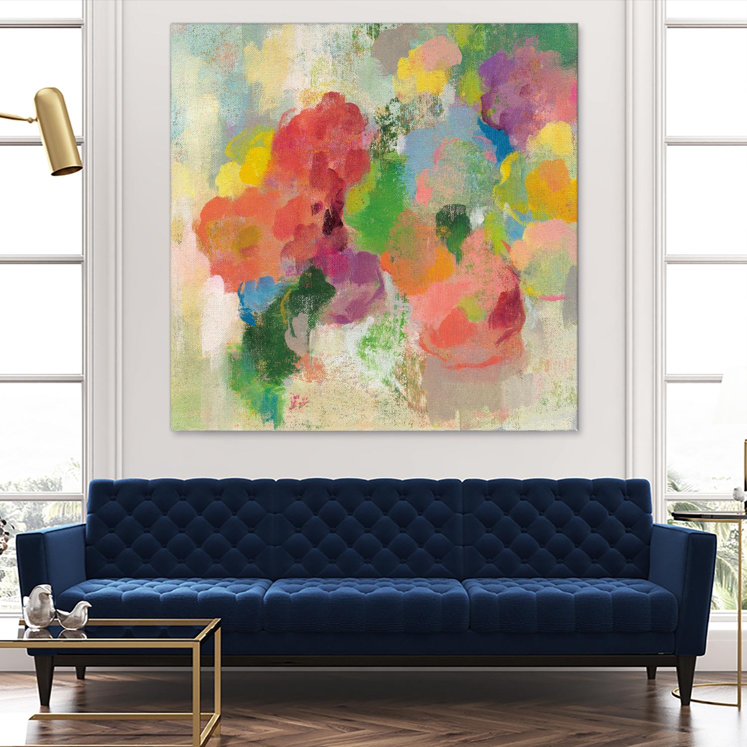 Colorful Garden III by Silvia Vassileva on GIANT ART - green floral