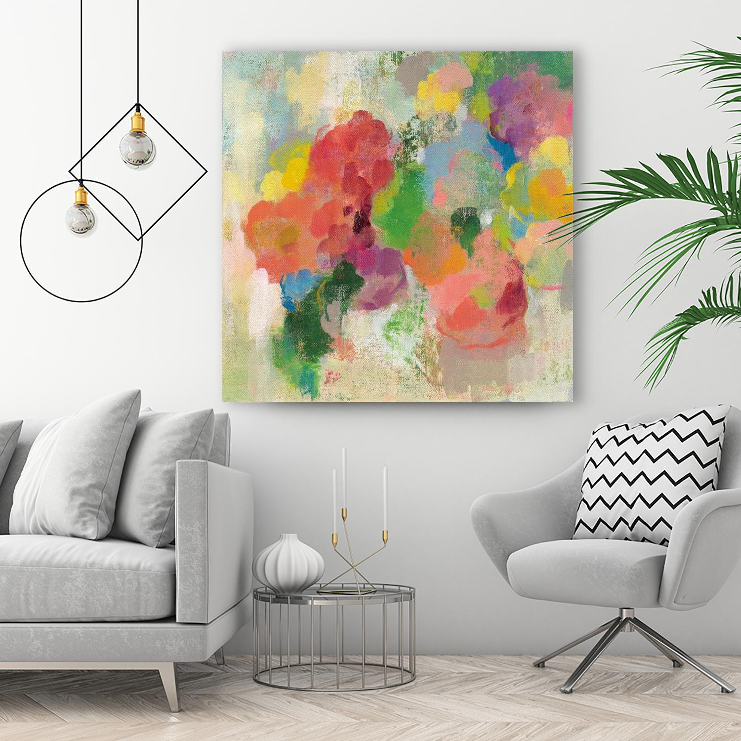 Colorful Garden III by Silvia Vassileva on GIANT ART - green floral