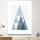 Mod Triangles III Blue by Michael Mullan on GIANT ART - white contemporary