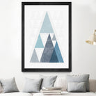 Mod Triangles III Blue by Michael Mullan on GIANT ART - white contemporary
