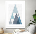 Mod Triangles III Blue by Michael Mullan on GIANT ART - white contemporary