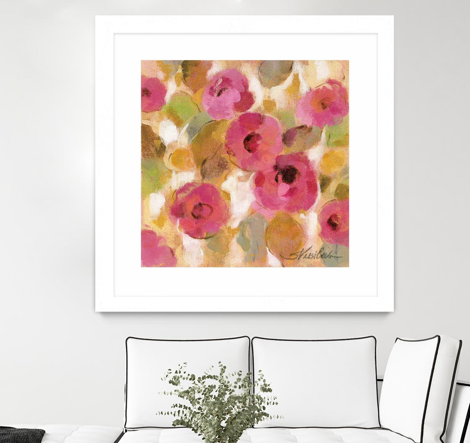 Glorious Pink Floral III by Silvia Vassileva on GIANT ART - yellow floral
