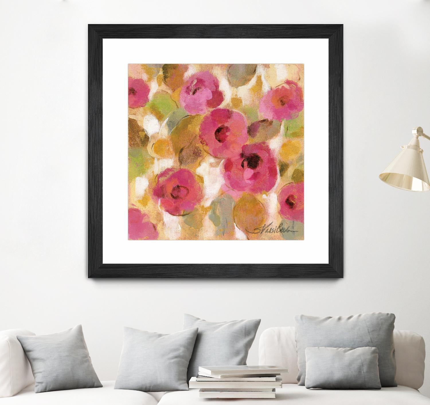 Glorious Pink Floral III by Silvia Vassileva on GIANT ART - yellow floral
