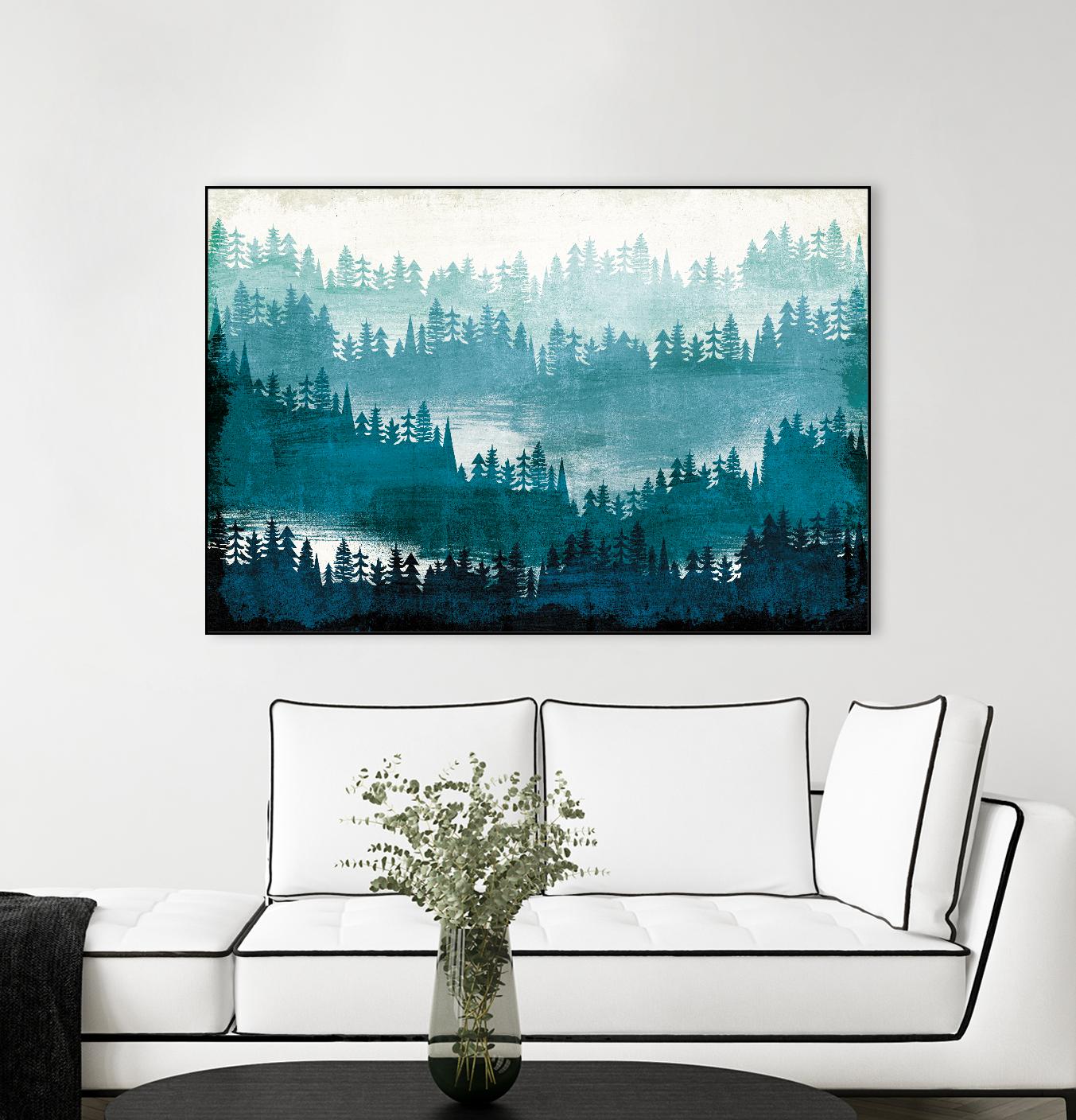 Mountainscape Blue by Michael Mullan on GIANT ART - white landscape