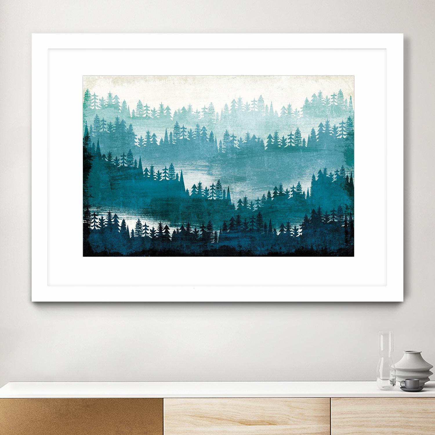 Mountainscape Blue by Michael Mullan on GIANT ART - white landscape