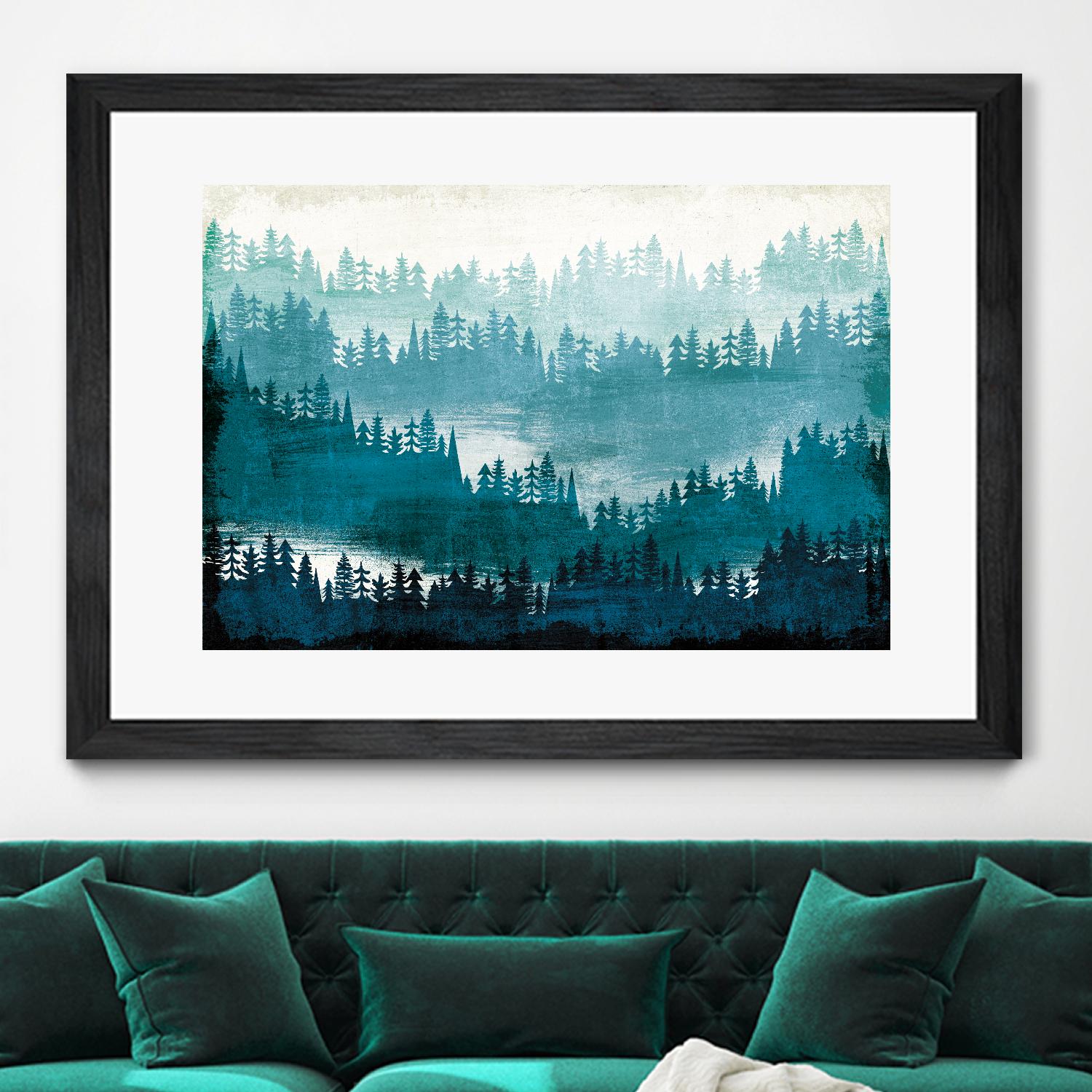 Mountainscape Blue by Michael Mullan on GIANT ART - white landscape
