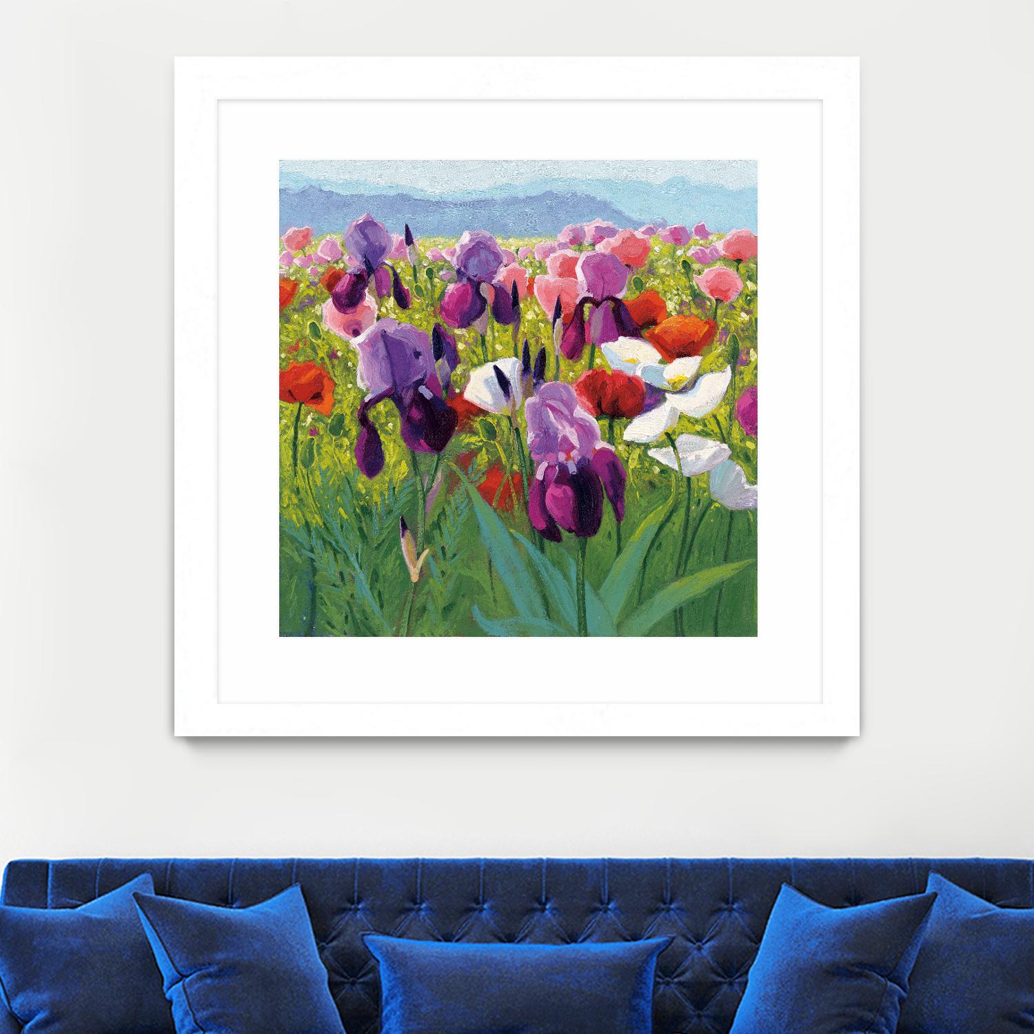 Early June by Shirley Novak on GIANT ART - green floral