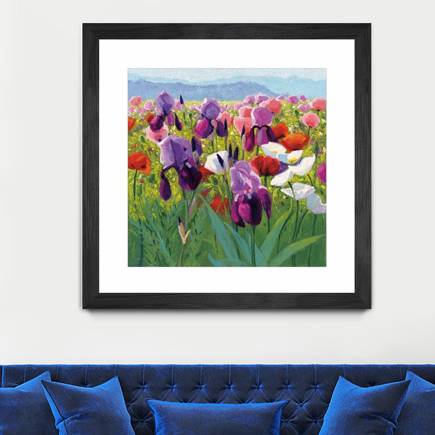 Early June by Shirley Novak on GIANT ART - green floral