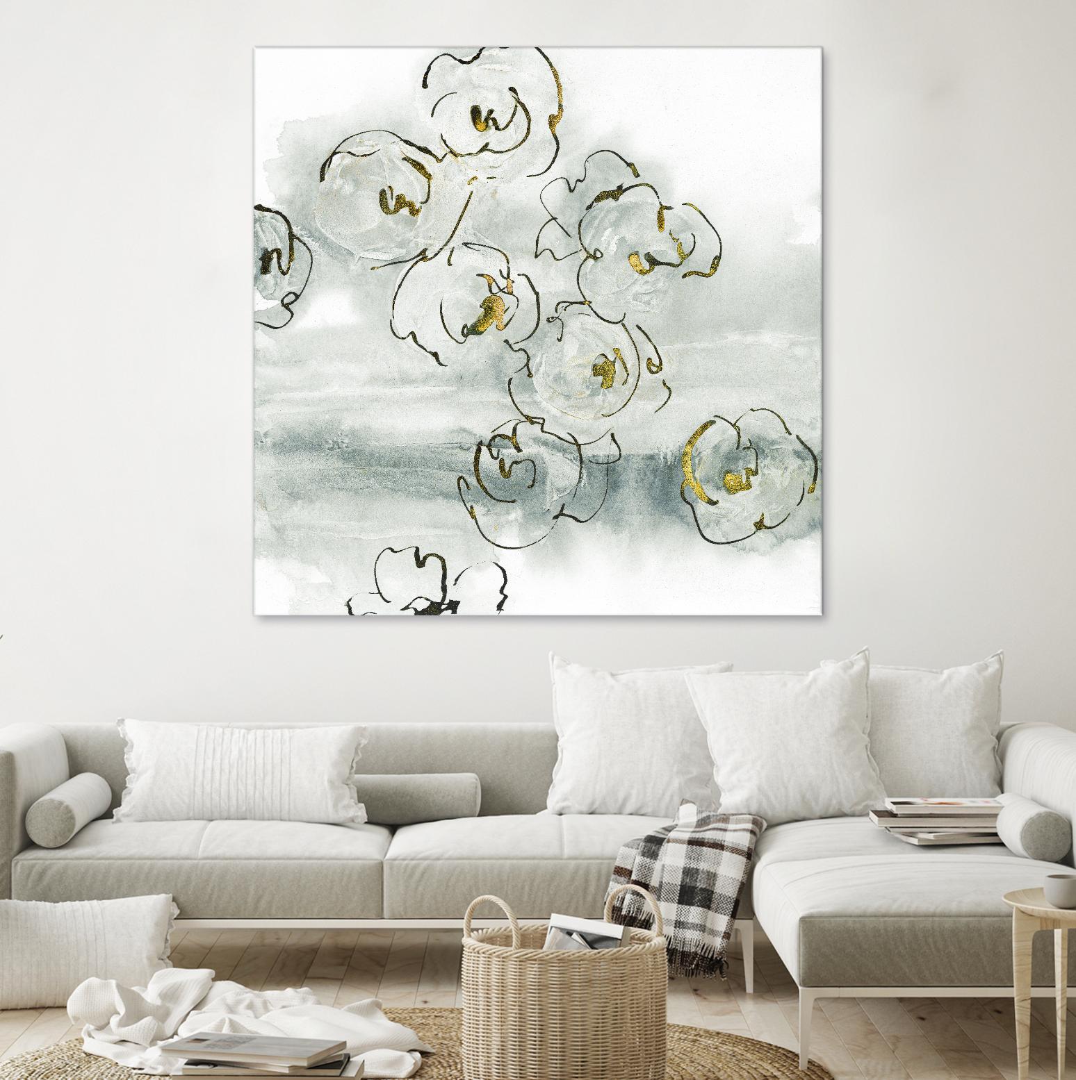 Gold Dust I by Chris Paschke on GIANT ART - yellow floral