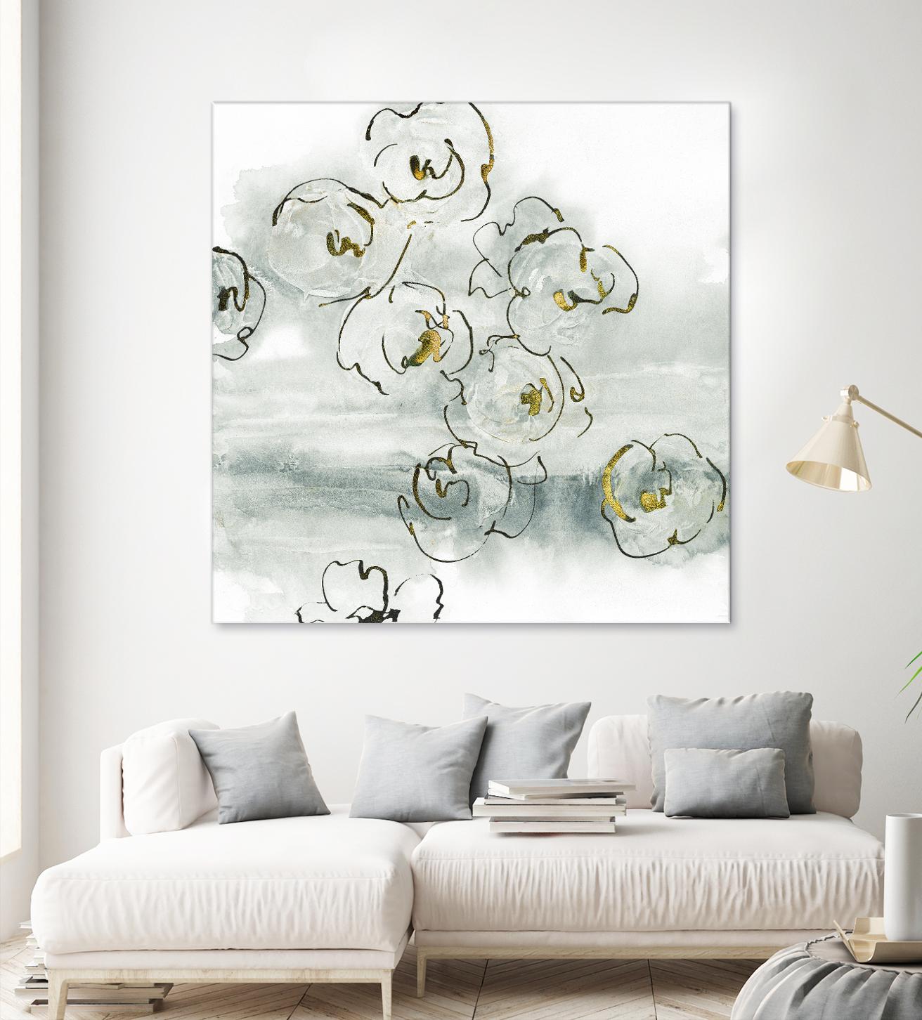 Gold Dust I by Chris Paschke on GIANT ART - yellow floral