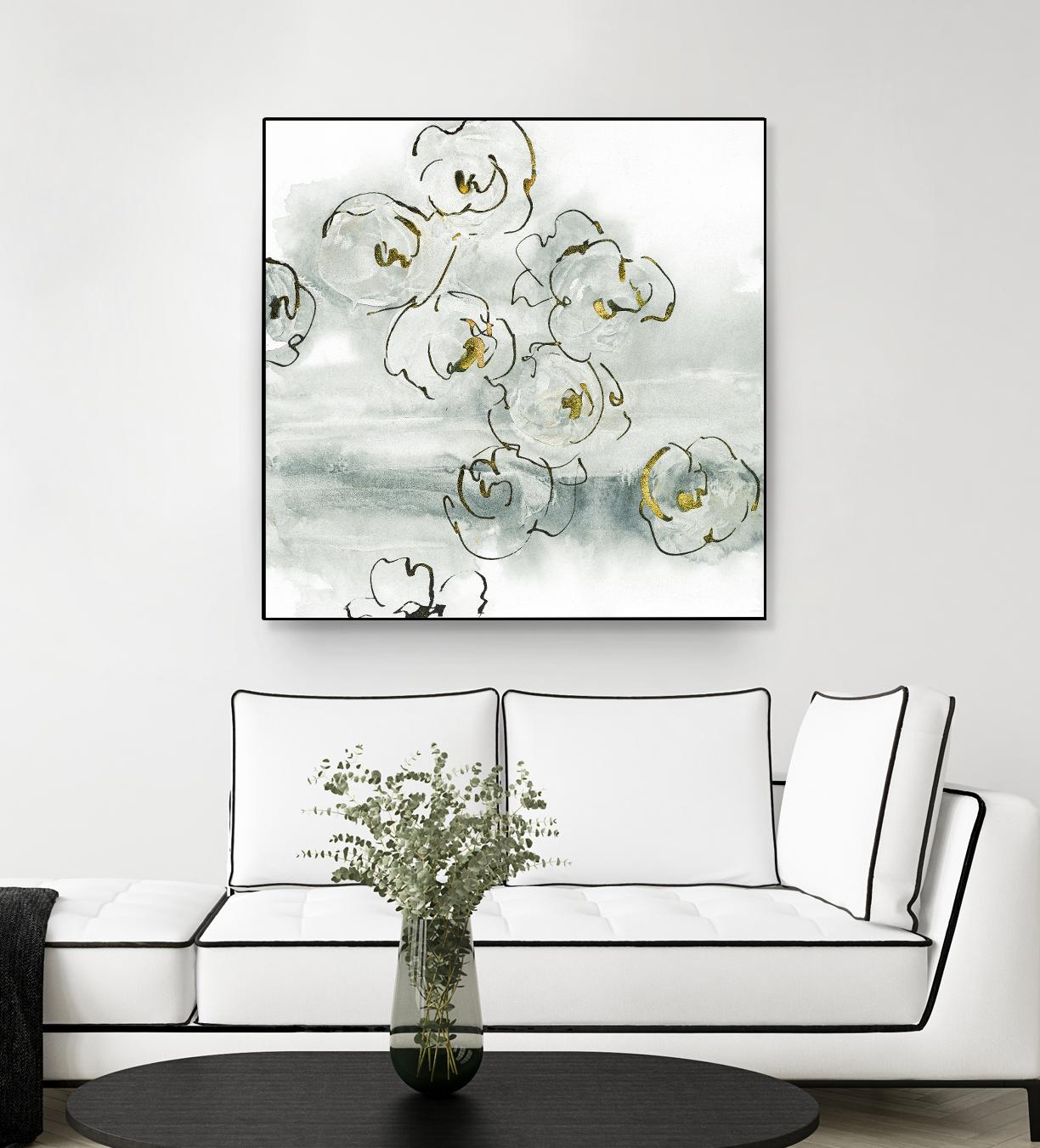 Gold Dust I by Chris Paschke on GIANT ART - yellow floral