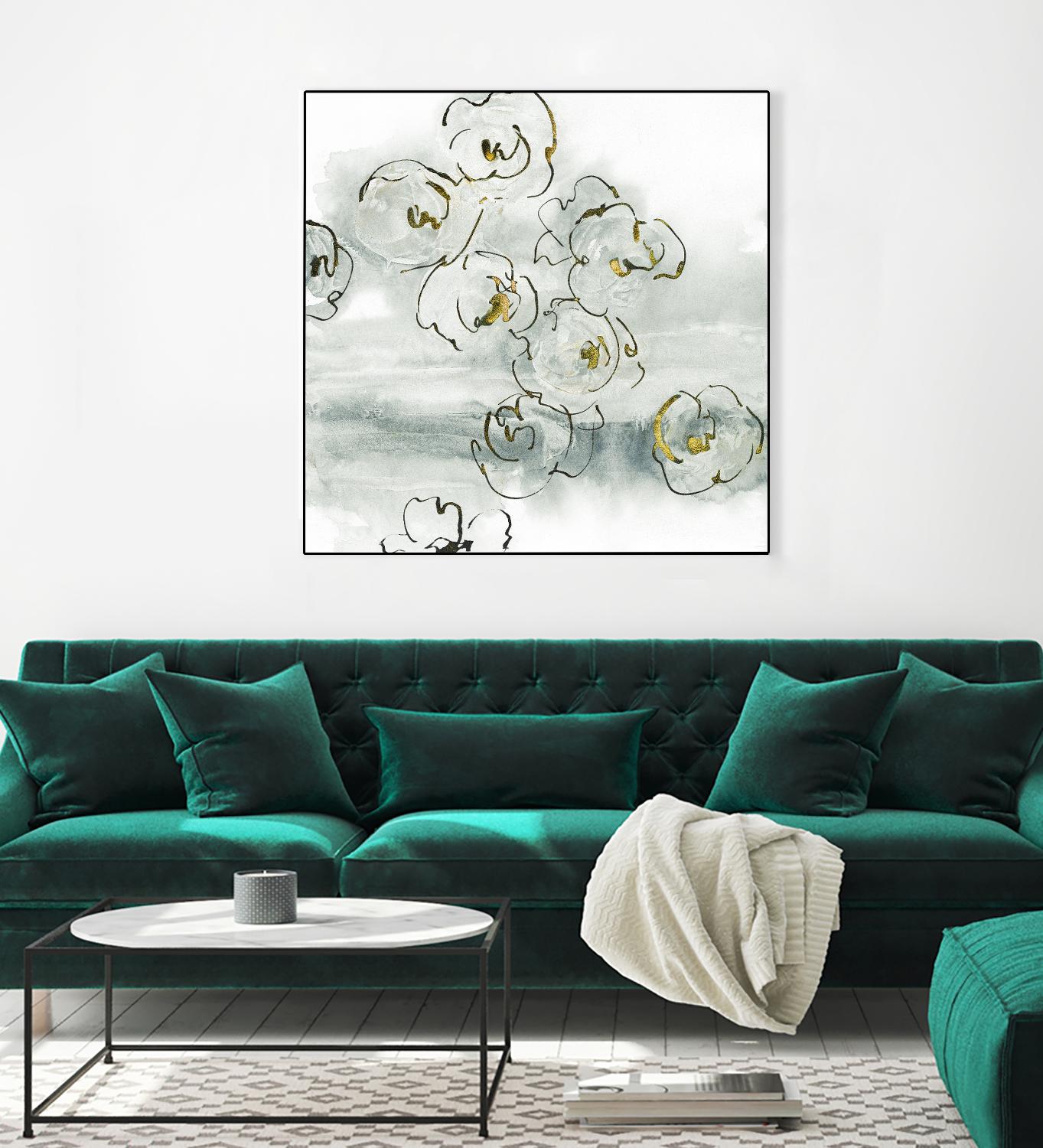 Gold Dust I by Chris Paschke on GIANT ART - yellow floral