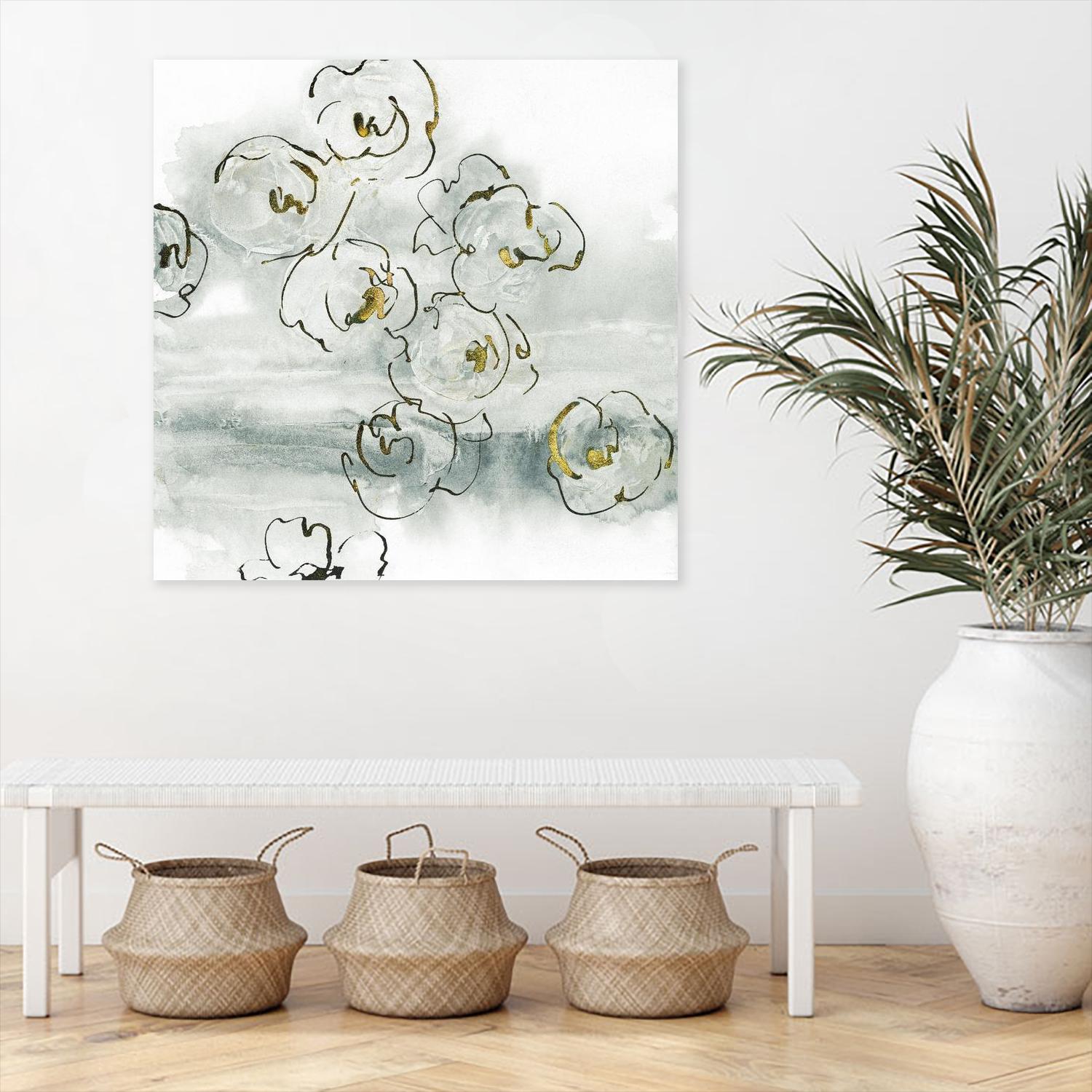 Gold Dust I by Chris Paschke on GIANT ART - yellow floral