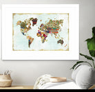 Pattern World Map by Laura Marshall on GIANT ART - brown maps