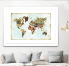 Pattern World Map by Laura Marshall on GIANT ART - brown maps