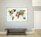 Pattern World Map by Laura Marshall on GIANT ART - brown maps