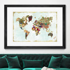 Pattern World Map by Laura Marshall on GIANT ART - brown maps