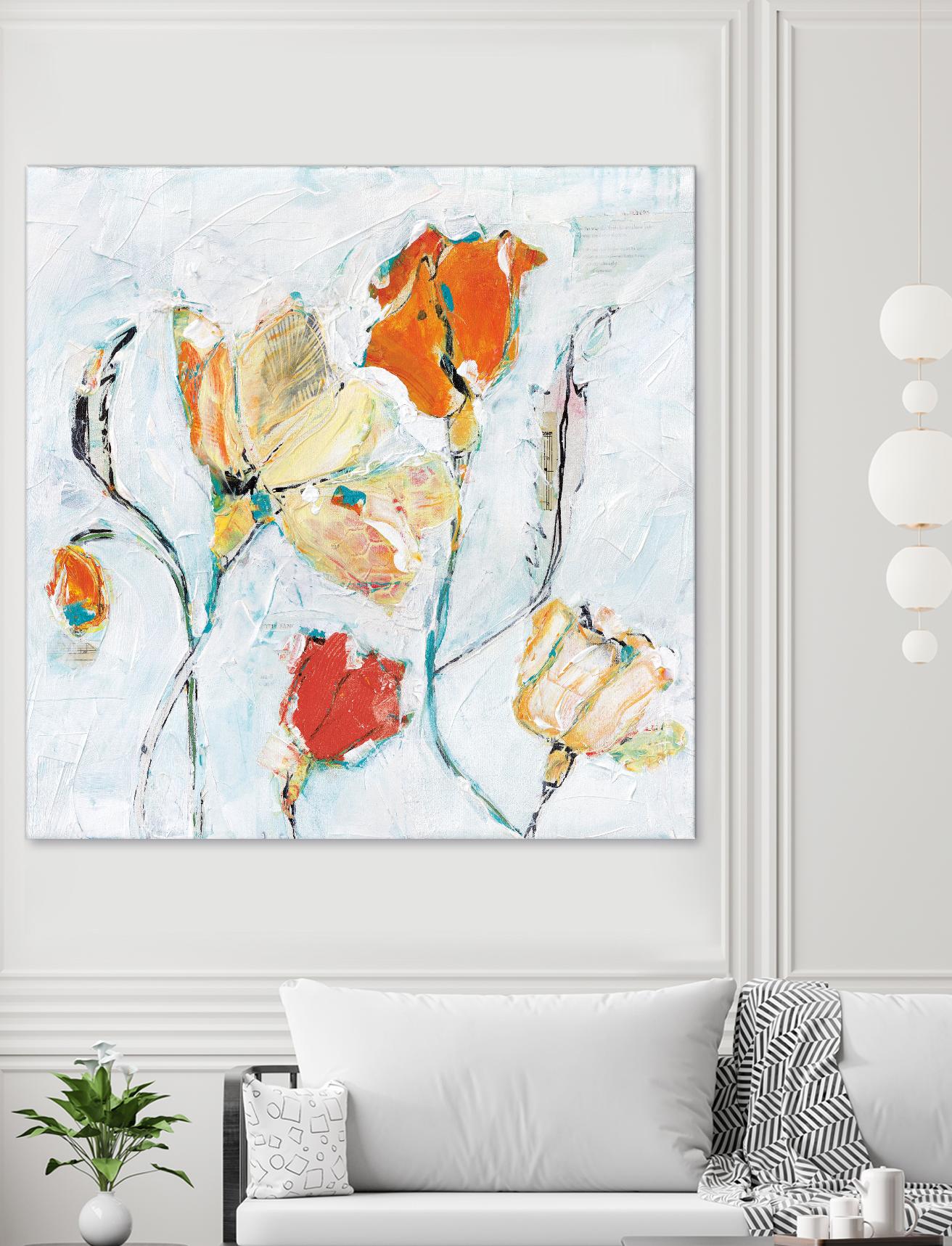 The Sanctuary II by Kellie Day on GIANT ART - red floral
