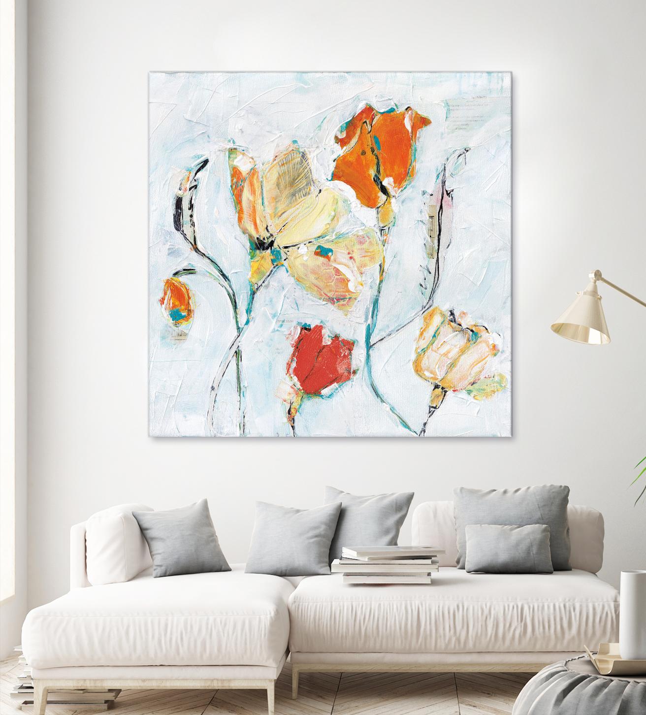 The Sanctuary II by Kellie Day on GIANT ART - red floral