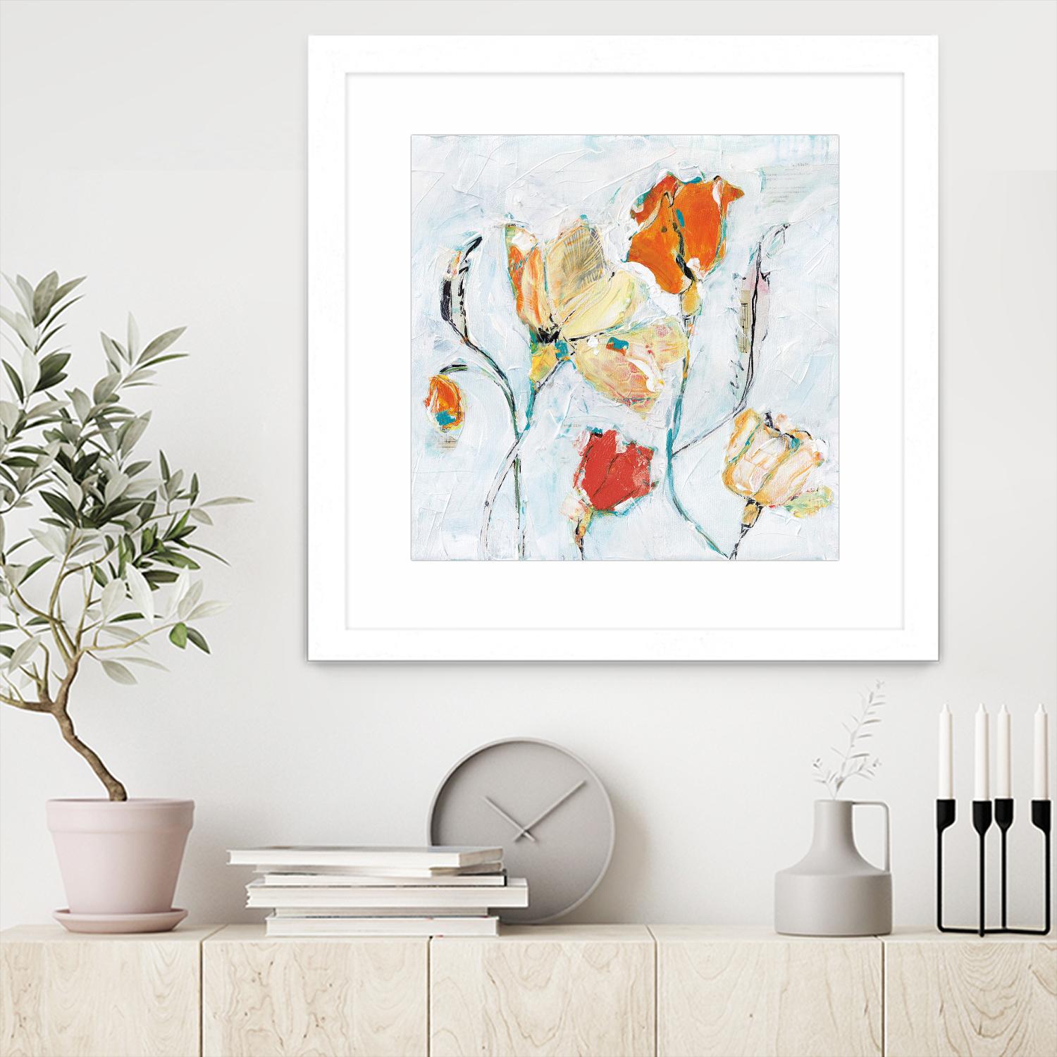 The Sanctuary II by Kellie Day on GIANT ART - red floral