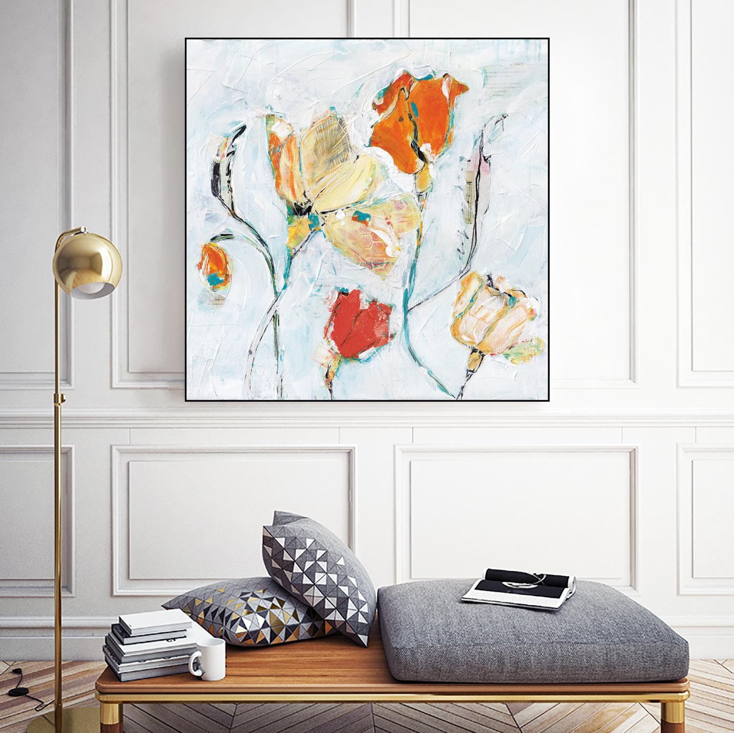 The Sanctuary II by Kellie Day on GIANT ART - red floral