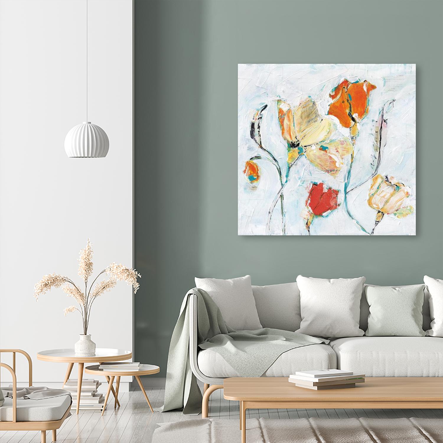 The Sanctuary II by Kellie Day on GIANT ART - red floral