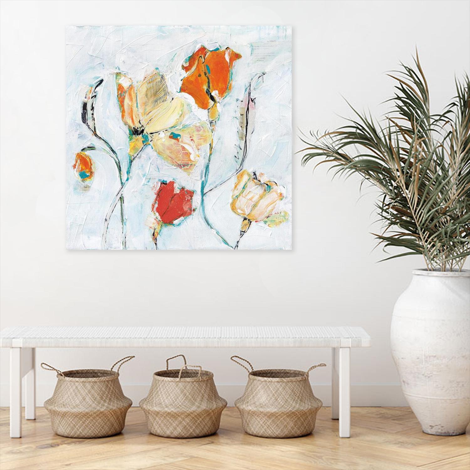 The Sanctuary II by Kellie Day on GIANT ART - red floral