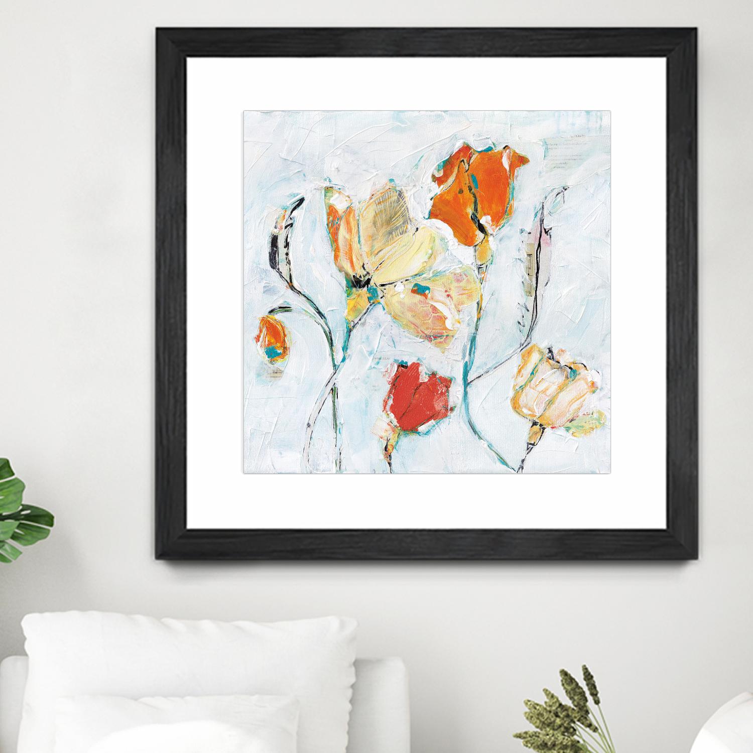 The Sanctuary II by Kellie Day on GIANT ART - red floral