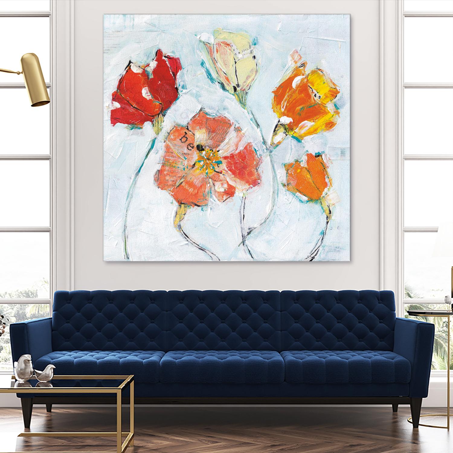 The Sanctuary III by Kellie Day on GIANT ART - red floral