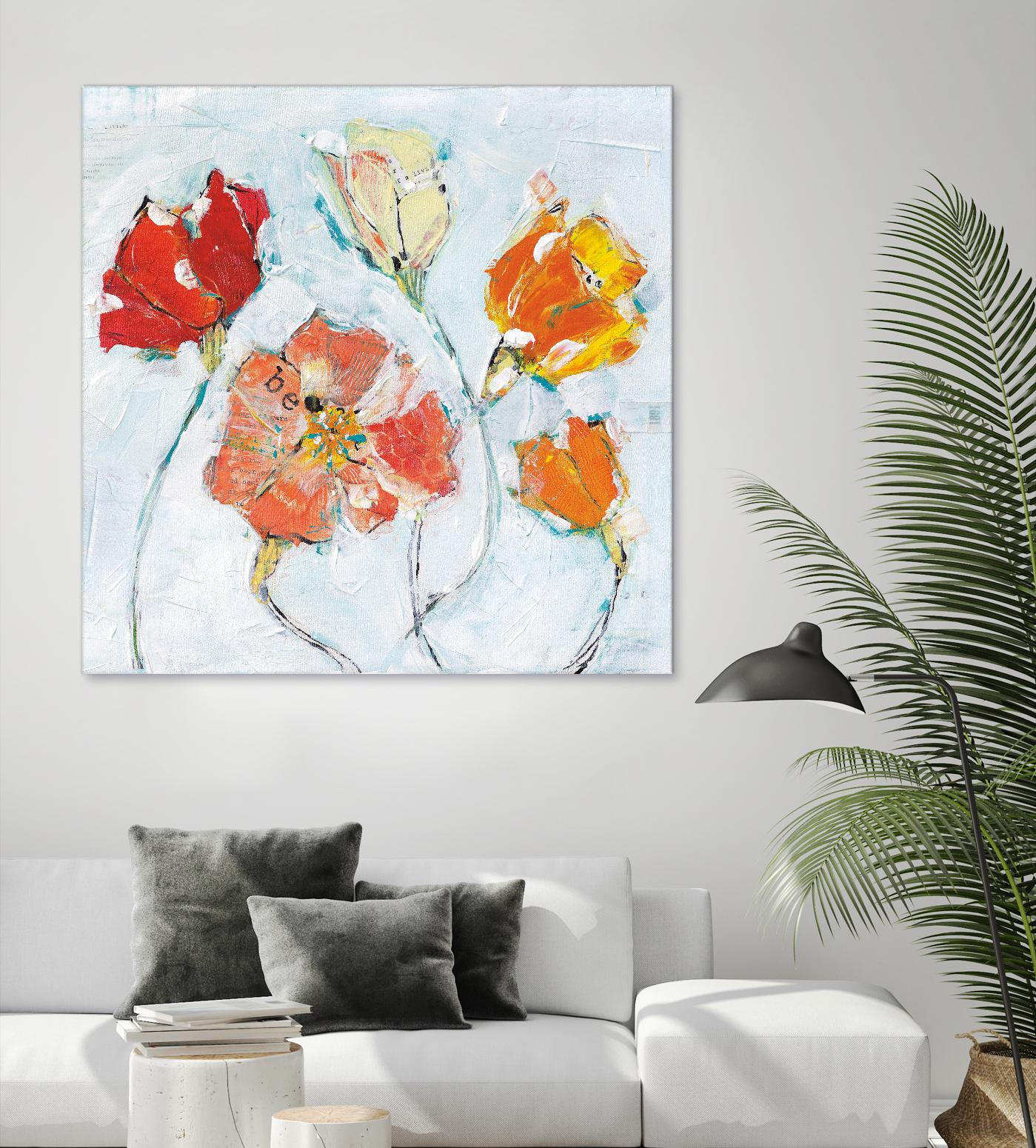 The Sanctuary III by Kellie Day on GIANT ART - red floral