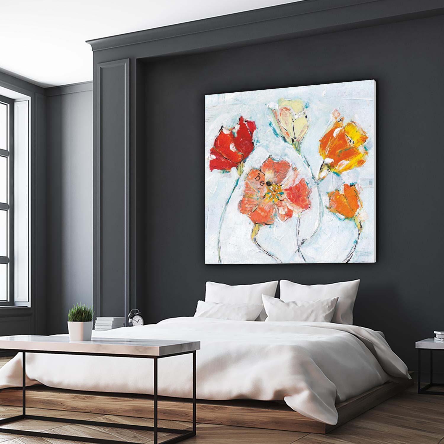 The Sanctuary III by Kellie Day on GIANT ART - red floral