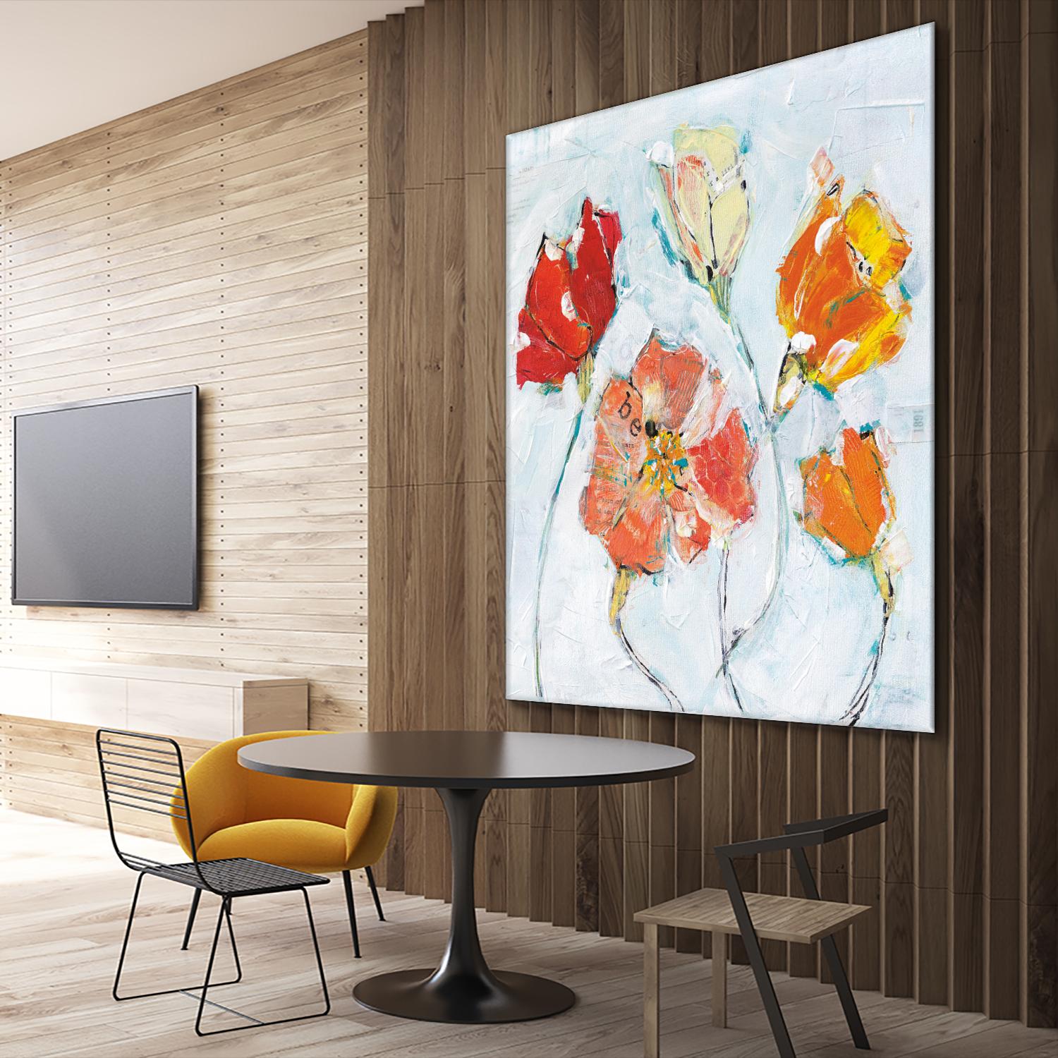 The Sanctuary III by Kellie Day on GIANT ART - red floral