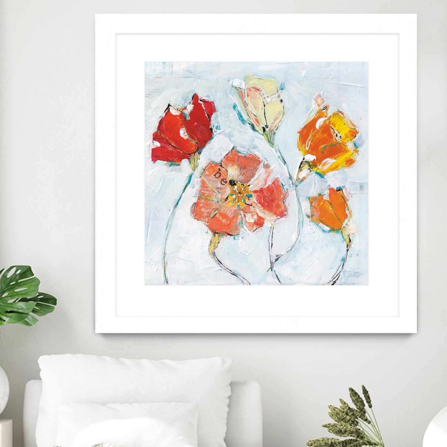 The Sanctuary III by Kellie Day on GIANT ART - red floral