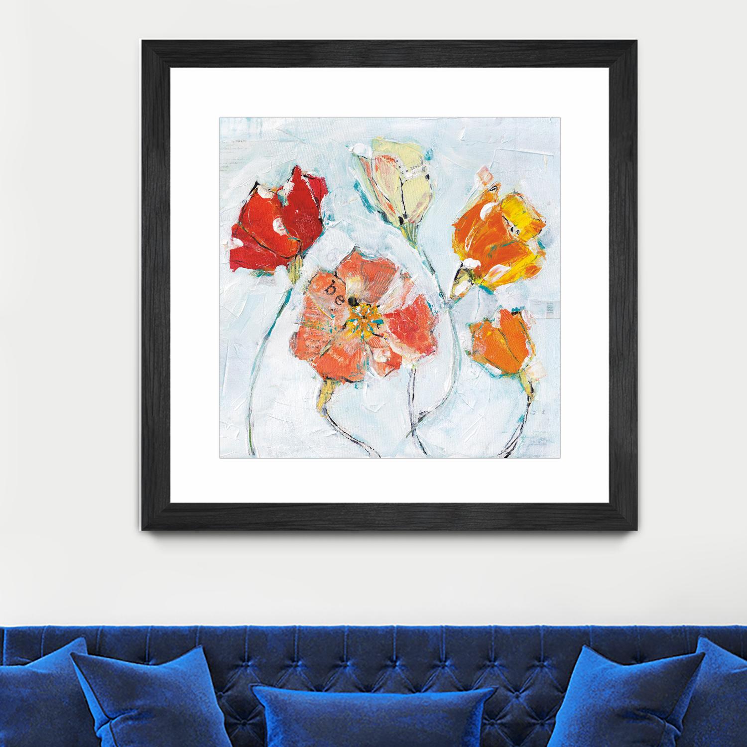 The Sanctuary III by Kellie Day on GIANT ART - red floral