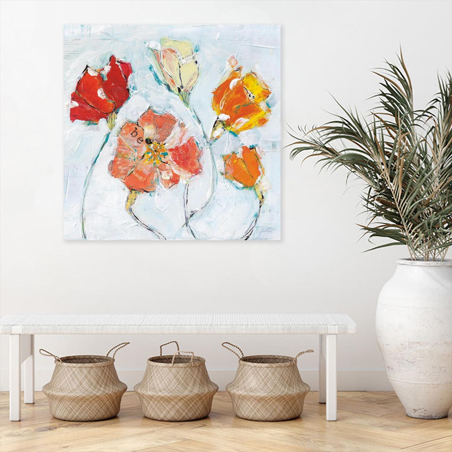 The Sanctuary III by Kellie Day on GIANT ART - red floral