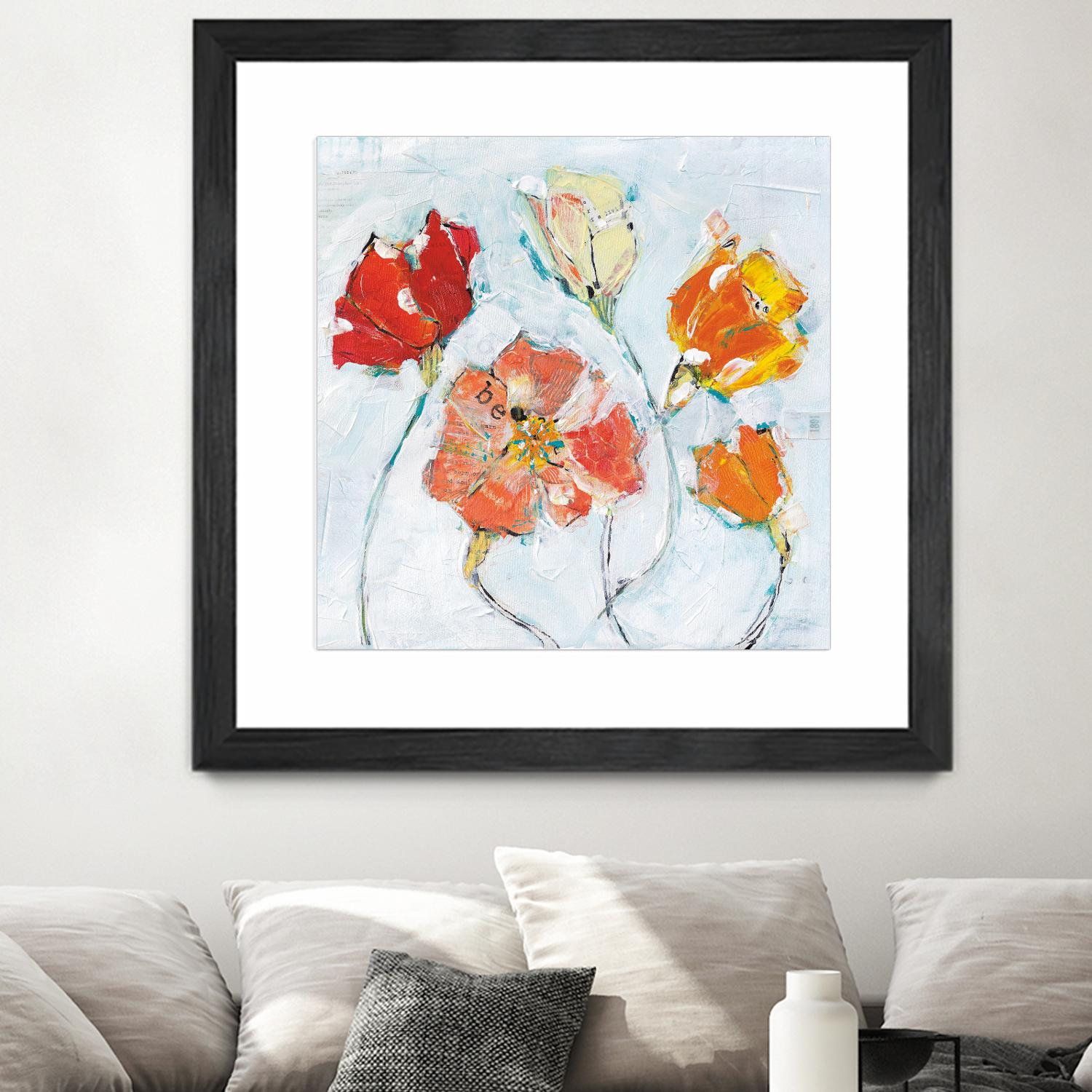 The Sanctuary III by Kellie Day on GIANT ART - red floral