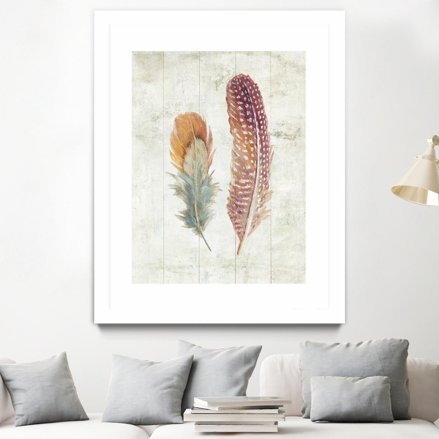 Natural Flora XI Bold Feathers by Danhui Nai on GIANT ART - beige contemporary