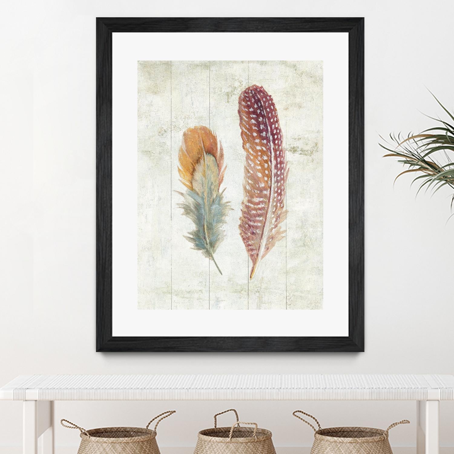 Natural Flora XI Bold Feathers by Danhui Nai on GIANT ART - beige contemporary