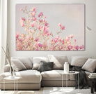 Pink Tree Tops I by Elizabeth Urquhart on GIANT ART - beige floral