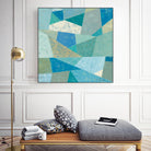 Teal Geo Metric by Silvia Vassileva on GIANT ART - green abstract