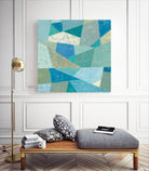Teal Geo Metric by Silvia Vassileva on GIANT ART - green abstract