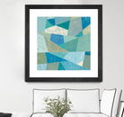 Teal Geo Metric by Silvia Vassileva on GIANT ART - green abstract
