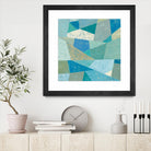 Teal Geo Metric by Silvia Vassileva on GIANT ART - green abstract