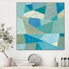 Teal Geo Metric by Silvia Vassileva on GIANT ART - green abstract