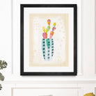 Otomi Rabbits Pastel by Melissa Averinos on GIANT ART - beige botany