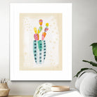 Otomi Rabbits Pastel by Melissa Averinos on GIANT ART - beige botany
